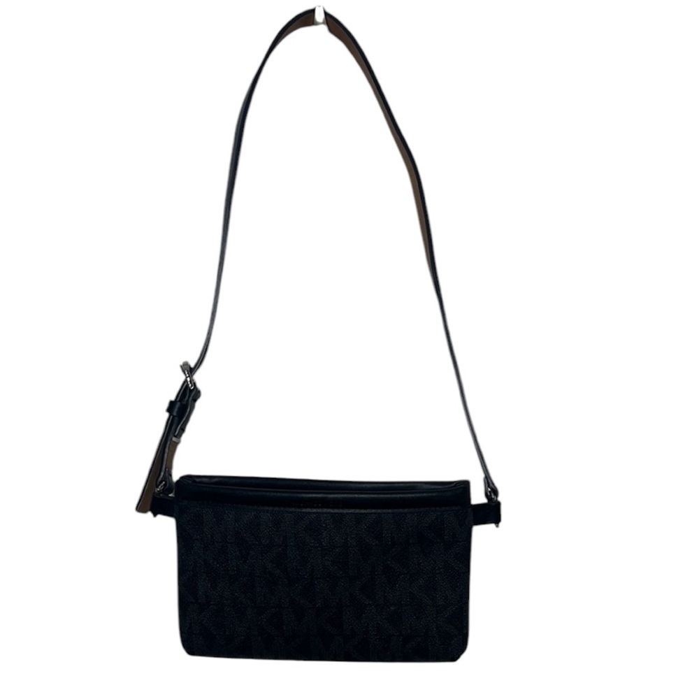 Michael Michael Kors Black Monogram Belt Purse Fanny Pack